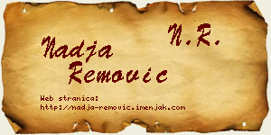 Nadja Remović vizit kartica